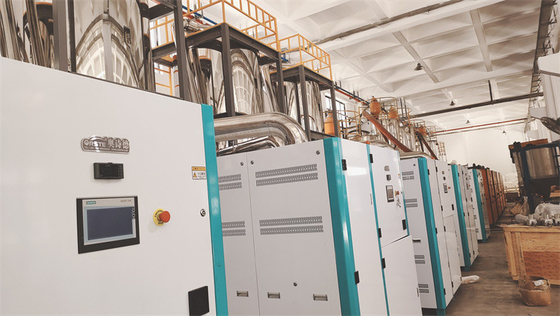 Pengering Hopper Dehumidifying Stainless Steel 4-40 Kw Untuk Pengeringan Granula Plastik