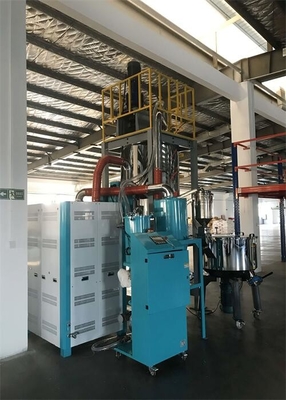 Crystallizing Dehumidifying Hopper Dryer PET TPU Ekstrusi Pengering Menara Kembar