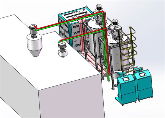 1000kg Kapasitas Hopper Hygroscopic Plastic Dehumidifying Dryer Untuk Bule atau Plastik Abu-abu