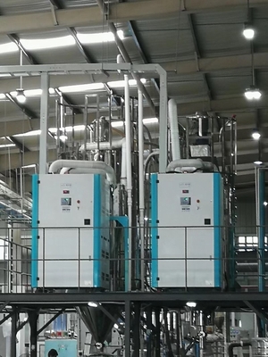 Crystallizing Dehumidifying Hopper Dryer PET TPU Ekstrusi Pengering Menara Kembar