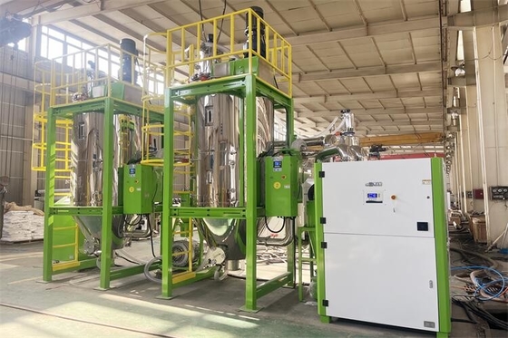 Pengering Crystallizer Plastik PET 200 - 1000kg Dengan Interlock Pengaman Dan Pembersihan Otomatis