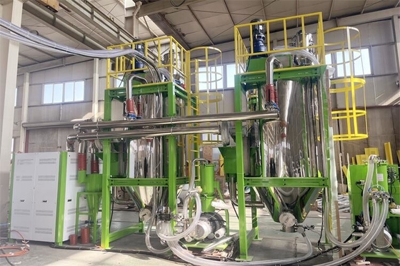 Pengering Crystallizer Plastik PET 200 - 1000kg Dengan Interlock Pengaman Dan Pembersihan Otomatis