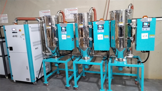 Custom Dehumidifying Hopper Dryer Untuk Plastik Granules Pengeringan Kapasitas Tinggi