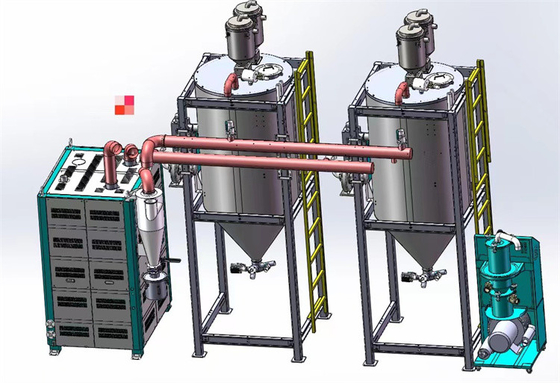 Stainless Steel Overheat Protection Hopper Dryer Untuk Operasi Dehumidifying