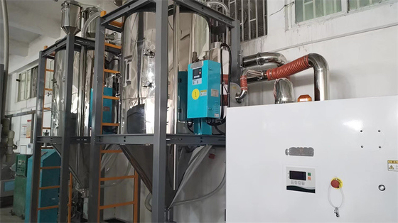 Sistem dehumidifikasi biru atau abu-abu dengan pilihan catu daya yang dapat disesuaikan